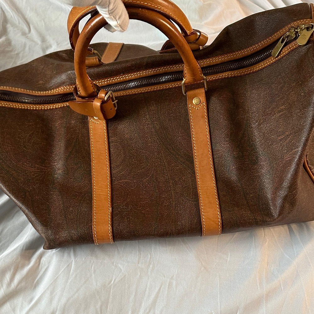 Etro Milano Vintage Paisley Large Travel Duffle Bag - Made in Italy - Picture 5 of 12